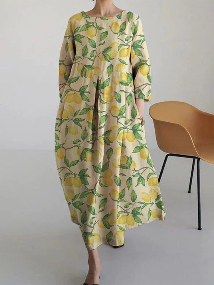 AURORA | Abito Midi Floreale con Comfort Arieggiato e Stile Mediterraneo Perfetto per l’Estate