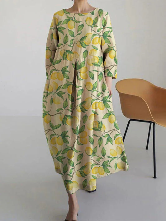 AURORA | Abito Midi Floreale con Comfort Arieggiato e Stile Mediterraneo Perfetto per l’Estate