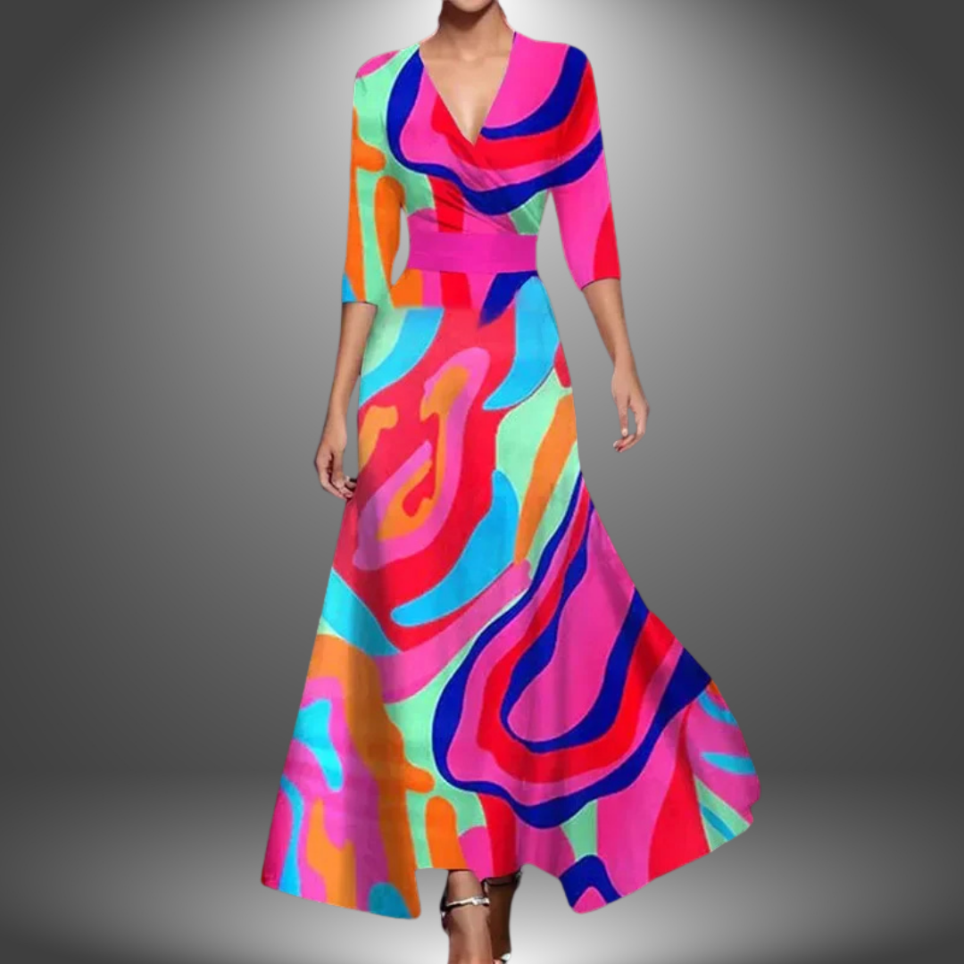 Sofia™ | Elegante abito lungo artigianale per donna