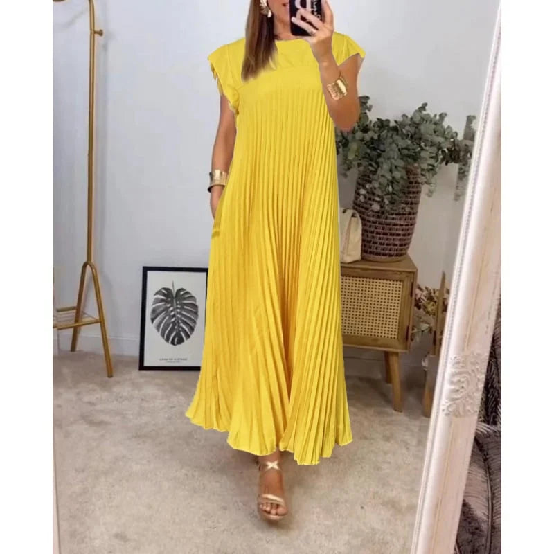 Luna™ | Vestito Lungo Plissettato