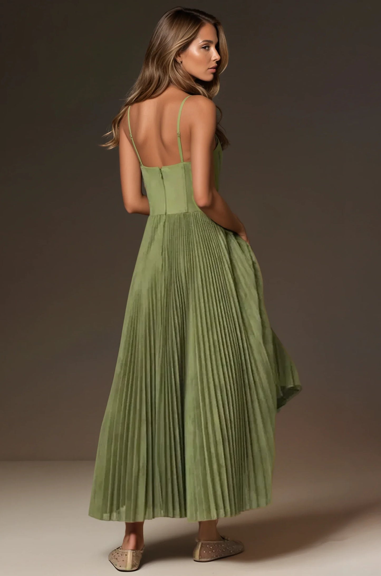 Paulina™ - Abito midi con scollo svasato