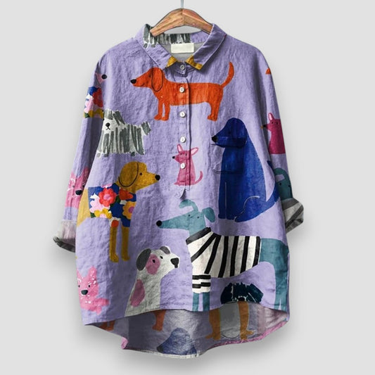 Mimi™ | Camicia Femminile con Design di Cane Unico
