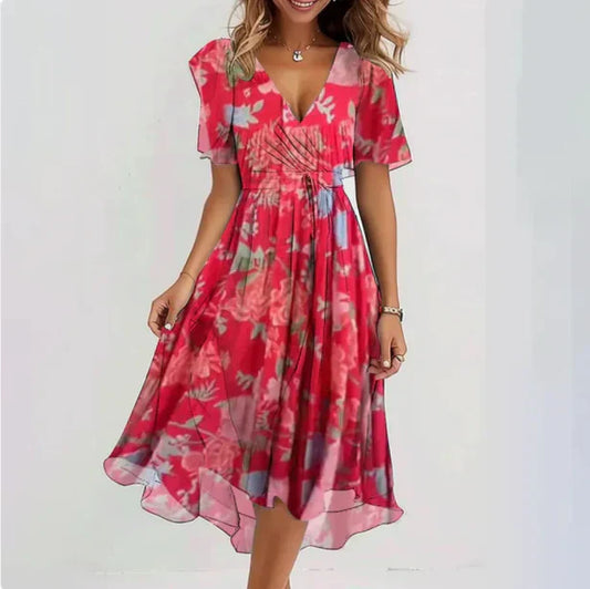 Celia™  | Abito Maxi Elegante con Scollo a V Profondo