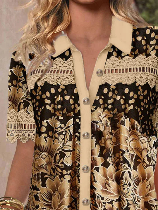 Isabella™ | Top con pizzo grafico