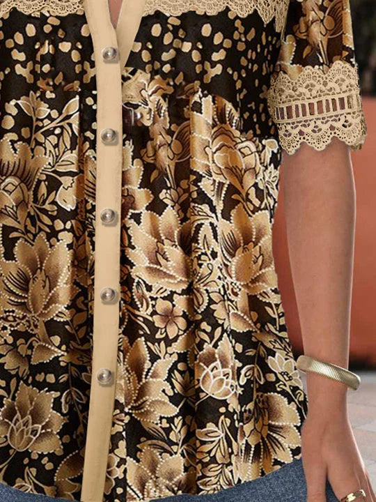 Isabella™ | Top con pizzo grafico