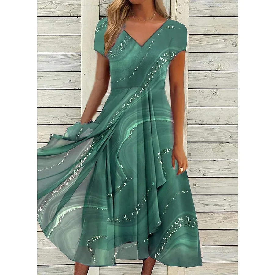 Dafne™ | Abito midi con scollo a V